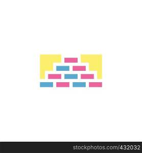 brick wall logo vector symbol design