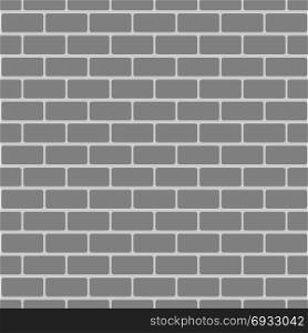 Brick Wall Seamless Pattern. Vector illustration of grey brick wall. Seamless pattern.