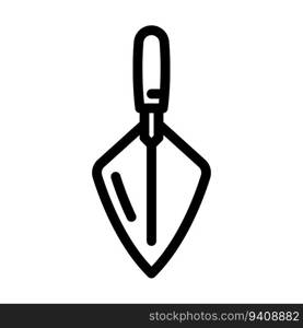 bricklayer trowel civil engineer line icon vector. bricklayer trowel civil engineer sign. isolated contour symbol black illustration. bricklayer trowel civil engineer line icon vector illustration