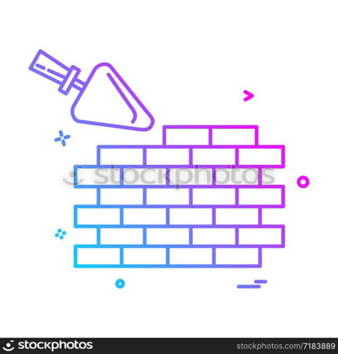 Bricks day labor wall icon vector design