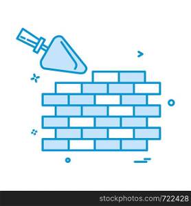 Bricks day labor wall icon vector design