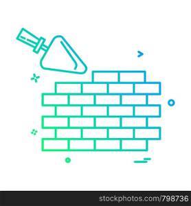 Bricks day labor wall icon vector design
