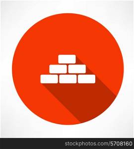 bricks icon. Flat modern style vector illustration