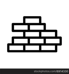bricks, icon on isolated background