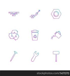 bricks , spade , wrench , hardware , tools , constructions , labour , icon, vector, design,  flat,  collection, style, creative,  icons , wrench , work , 