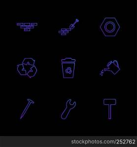 bricks , spade , wrench , hardware , tools , constructions , labour , icon, vector, design, flat, collection, style, creative, icons , wrench , work ,