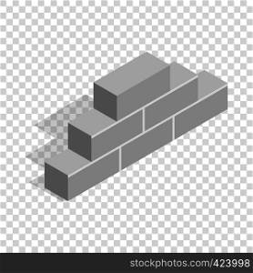 Brickwork isometric icon 3d on a transparent background vector illustration. Brickwork isometric icon