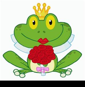 Bride Frog Cartoon Character