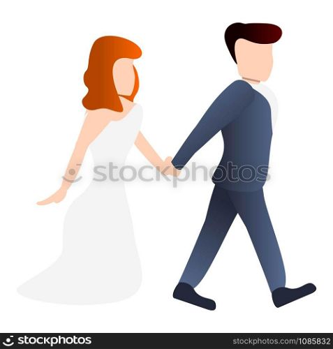 Bride icon. Cartoon of bride vector icon for web design isolated on white background. Bride icon, cartoon style