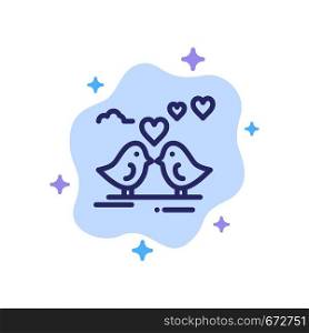 Bride, Love, Wedding, Heart Blue Icon on Abstract Cloud Background