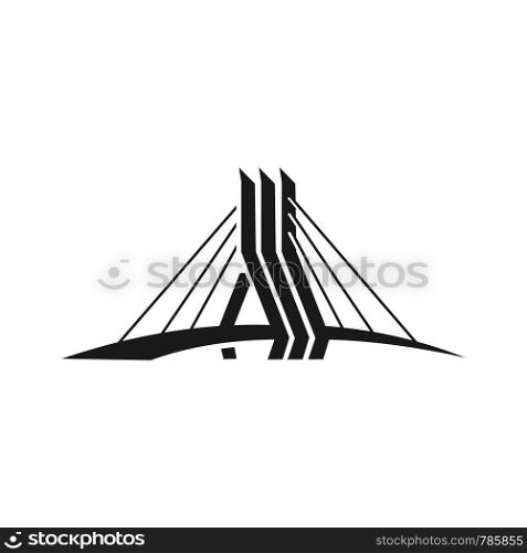 bridge and outline logo template