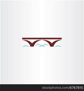 bridge and river wave vector sign design