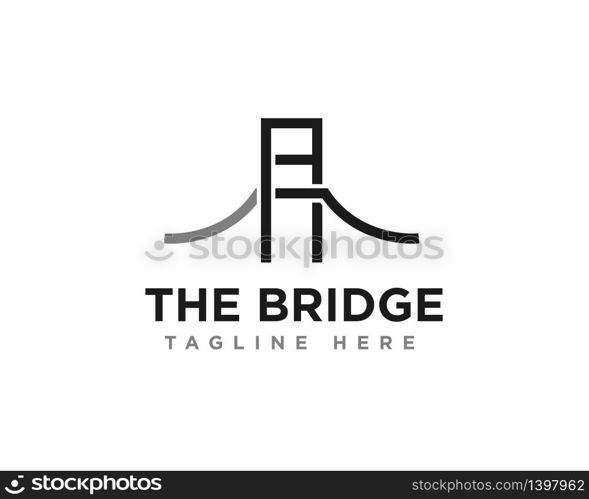 Bridge Construction Logo Icon Design Vector