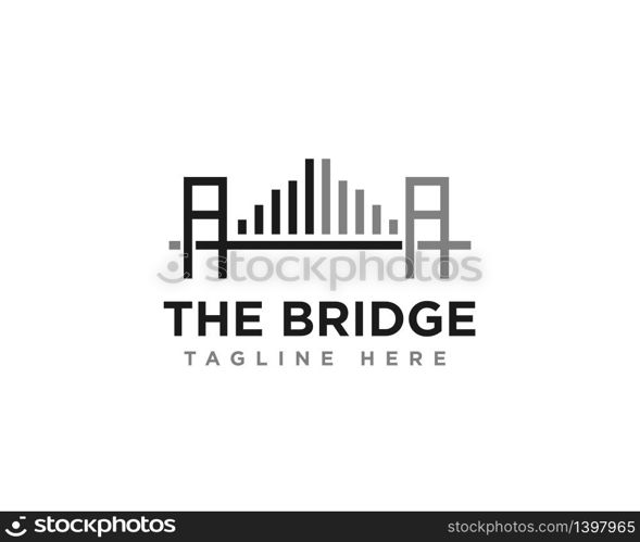 Bridge Construction Logo Icon Design Vector