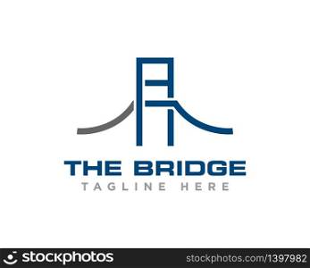Bridge Construction Logo Icon Design Vector