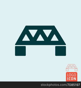 Bridge icon. Engineering construction symbol. Vector illustration. Bridge icon isolated