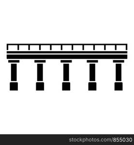 Bridge icon. Simple illustration of bridge vector icon for web design isolated on white background. Bridge icon, simple style