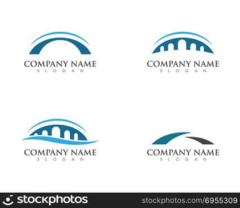 Bridge icon vector illustration Logo. Bridge icon vector illustration Logo template design