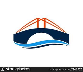 Bridge ilustration logo vector template