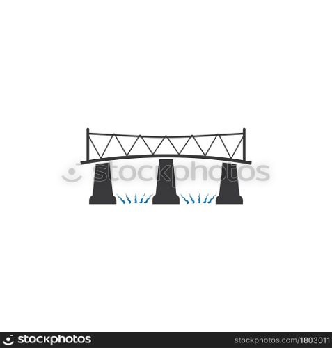 Bridge vector icon illustration logo design