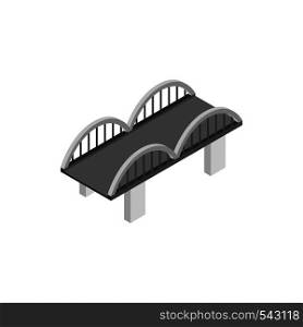 Bridge with arched railings icon in isometric 3d style on a white background. Bridge with arched railings icon