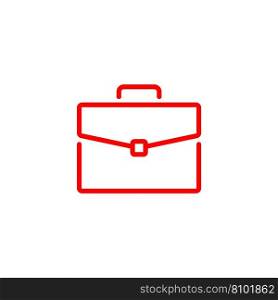 Briefcase abstract line art icon Royalty Free Vector Image