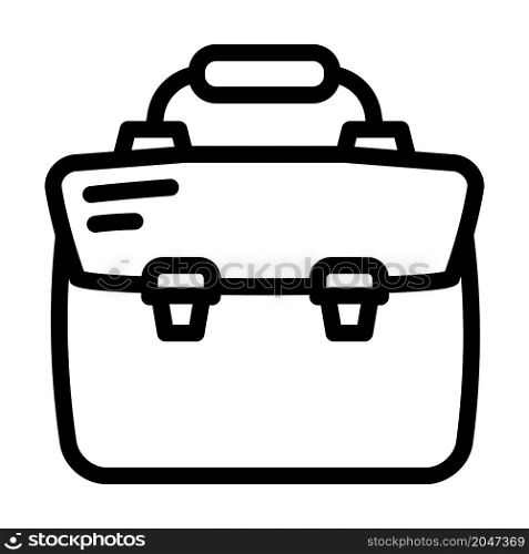 briefcase bag line icon vector. briefcase bag sign. isolated contour symbol black illustration. briefcase bag line icon vector illustration