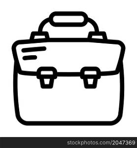 briefcase bag line icon vector. briefcase bag sign. isolated contour symbol black illustration. briefcase bag line icon vector illustration