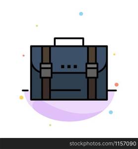 Briefcase, Business, Case, Documents, Marketing, Portfolio, Suitcase Abstract Flat Color Icon Template