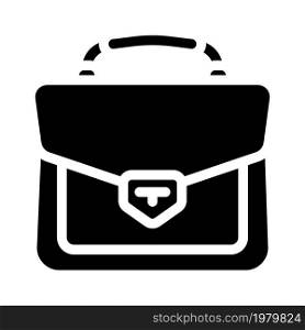 briefcase business consultant bag glyph icon vector. briefcase business consultant bag sign. isolated contour symbol black illustration. briefcase business consultant bag glyph icon vector illustration