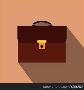 Briefcase flat icon. Single illustration on a light background . Briefcase flat icon