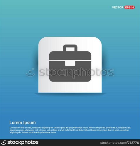 Briefcase icon - Blue Sticker button