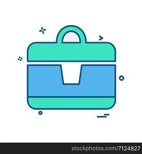 Briefcase icon design vector