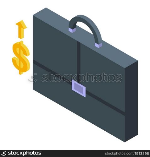 Briefcase icon isometric vector. Work bag. Business suitcase. Briefcase icon isometric vector. Work bag