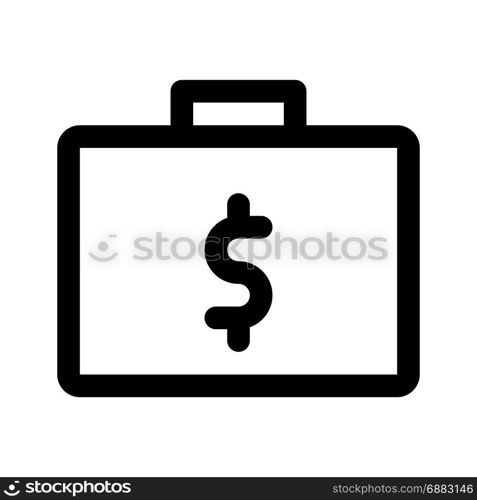 briefcase, icon on isolated background