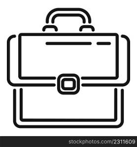 Briefcase icon outline vector. Work bag. Business case. Briefcase icon outline vector. Work bag