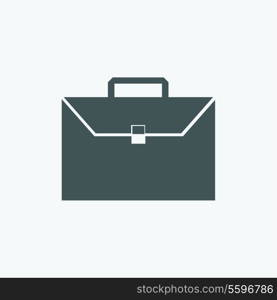 Briefcase icon, vector illustration. Flat design style