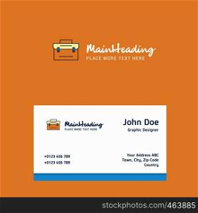 Briefcase logo Design with business card template. Elegant corporate identity. - Vector