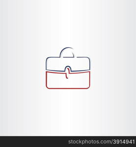 briefcase symbol stylized vector business logo design