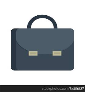 Briefcase vector illustration in flat style. Attache case picture for bisiness conceptual banners, web, app, icons, infographics, logotype design. Isolated on white background. . Briefcase Vector Illustration in Flat Design. . Briefcase Vector Illustration in Flat Design.