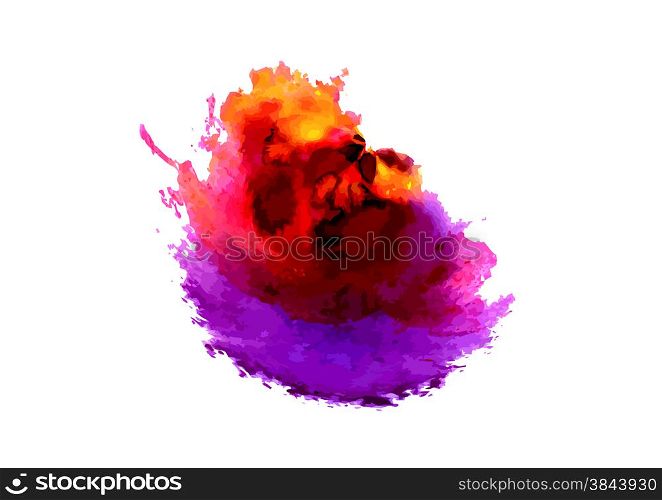 Bright abstract color blots
