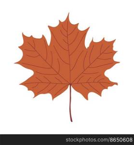 Bright autumn leaf. Flat style. Vector design. Bright autumn leaf. Flat style. Vector design.