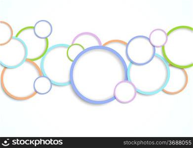 Bright background with circles. Abstract colorful illustration