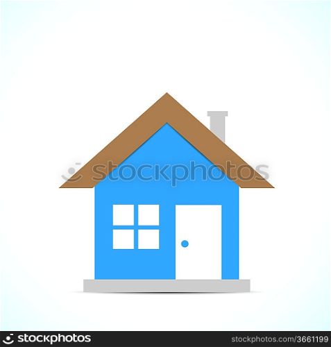 Bright background with color drawing home