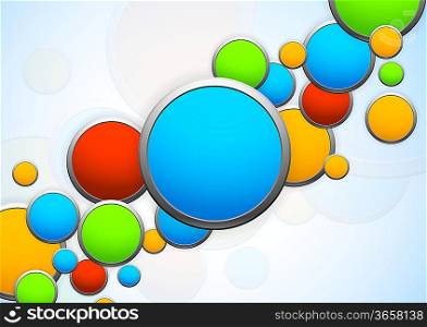 Bright background with colorful circles. Abstract illustration