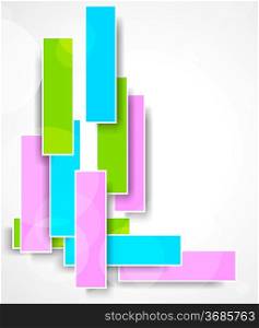 Bright background with colorful rectangles. Abstract illustration
