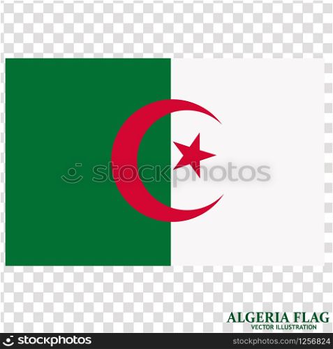 Bright background with flag of Algeria. Happy Algeria day background. Bright button with flag. Vector illustration with transparent background.. Bright background with flag of Algeria. Independence day Algeria background.
