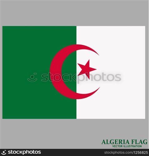Bright background with flag of Algeria. Happy Algeria day background. Bright button with flag. Vector illustration.. Bright background with flag of Algeria. Independence day Algeria background.