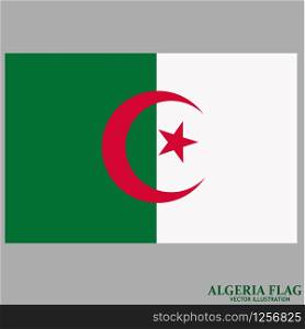 Bright background with flag of Algeria. Happy Algeria day background. Bright button with flag. Vector illustration.. Bright background with flag of Algeria. Independence day Algeria background.