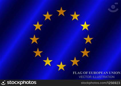 Bright background with flag of European Union. Happy Europe day banner. Bright illustration button with flag. Vector.. Bright background with flag of European Union. Happy Europe day banner. Vector.